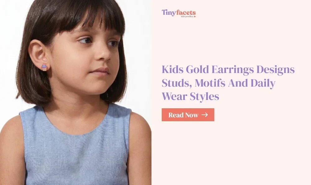 Kids Gold Earrings Designs: Studs, Motifs and Daily Wear Styles