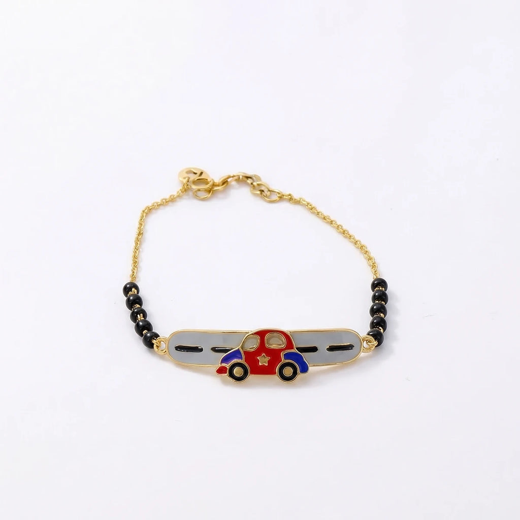 Vroom Vroom Adventure Kids Gold Bracelet | Tinyfacets | minimal vroom vroom adventure kids gold bracelet style