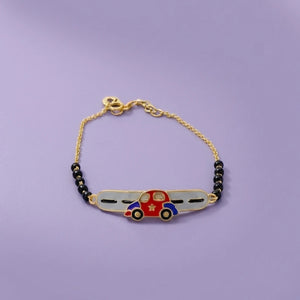 Mini Racer Moving Car Gold Bracelet