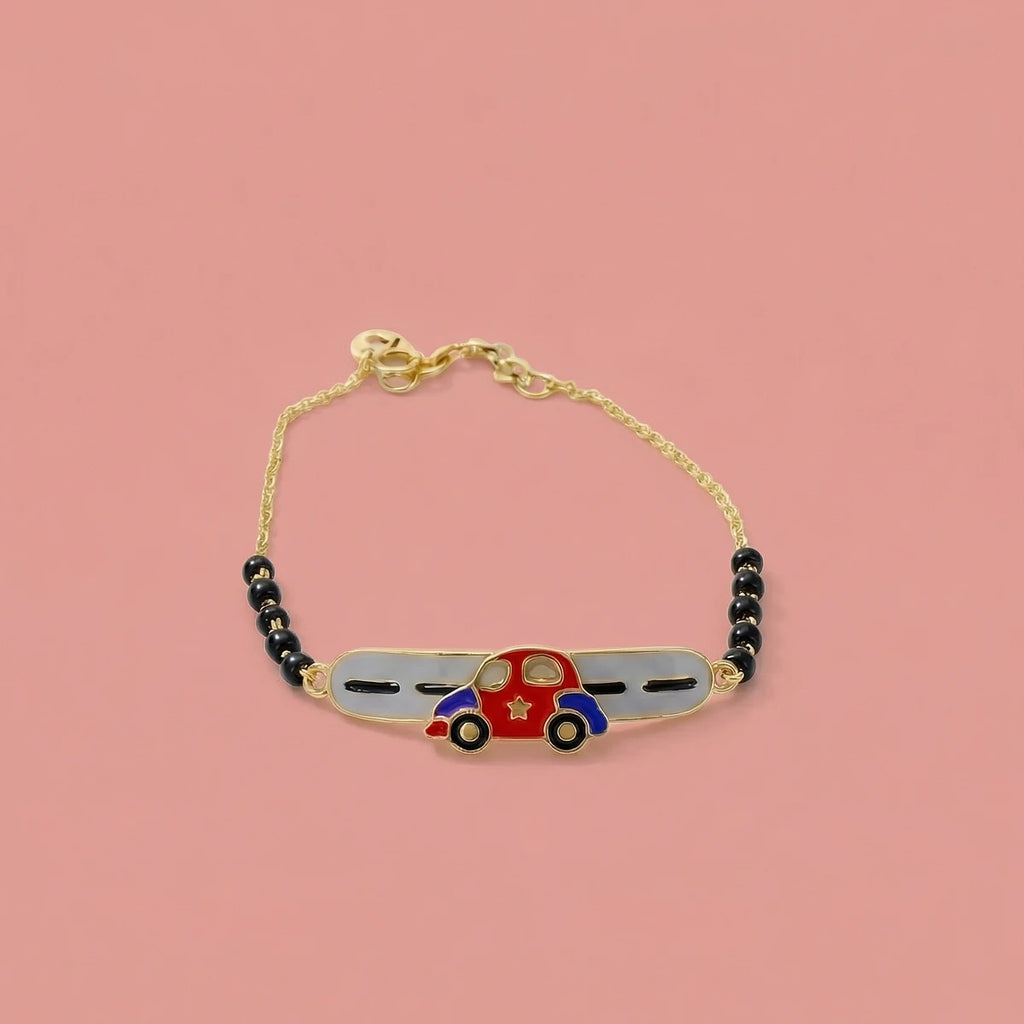 Vroom Vroom Adventure Kids Gold Bracelet | Tinyfacets | gold vroom vroom adventure kids gold bracelet jewelry
