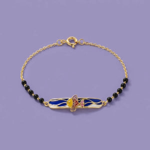 Ocean Fish Fiesta Moving Charm Gold Bracelet