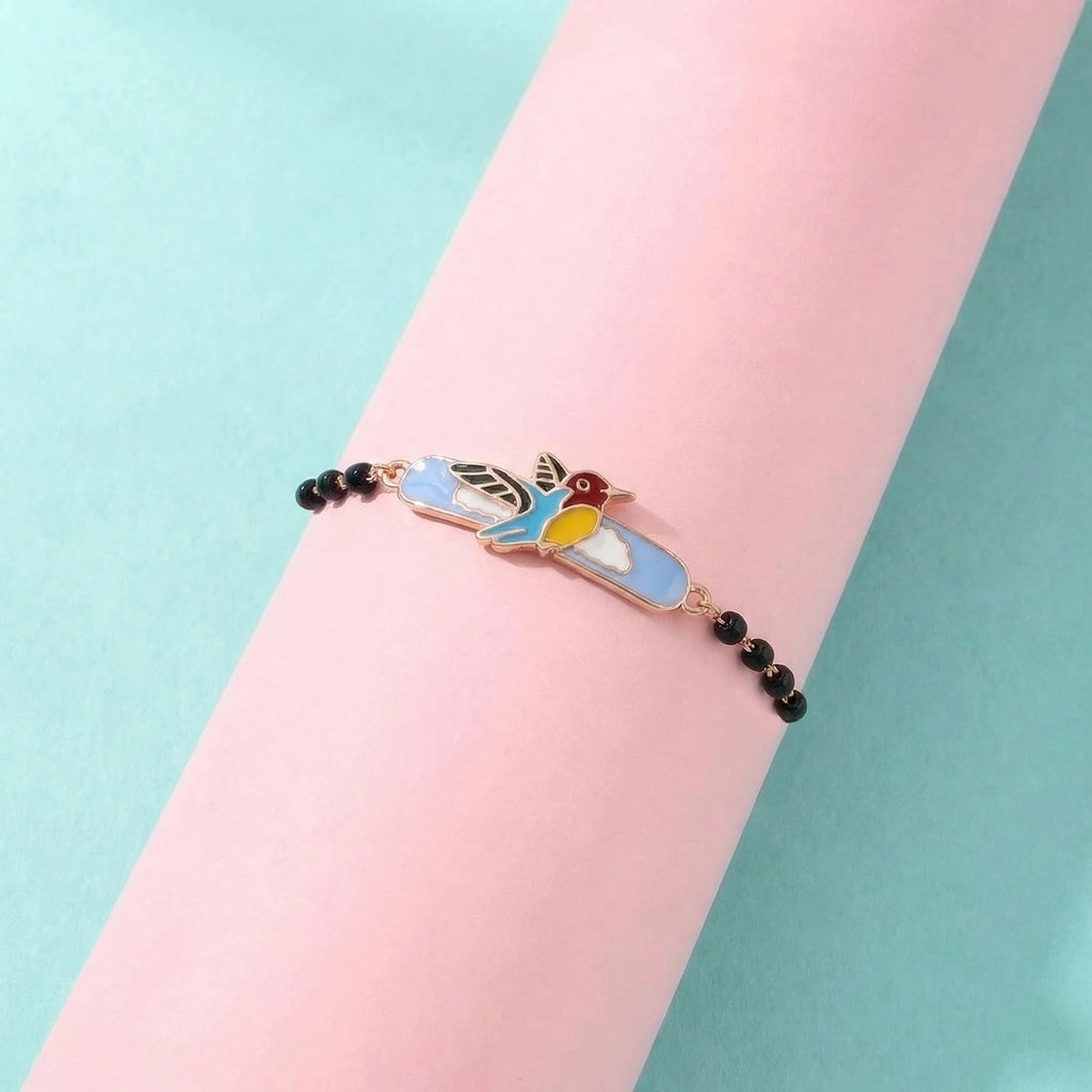 Tiny Sky Bird Kids Gold Bracelet | Tinyfacets | everyday tiny sky bird kids gold bracelet wear