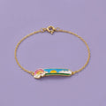 Dancing Rainbow Delight Kids Gold Bracelet | Tinyfacets | dancing rainbow delight kids gold bracelet