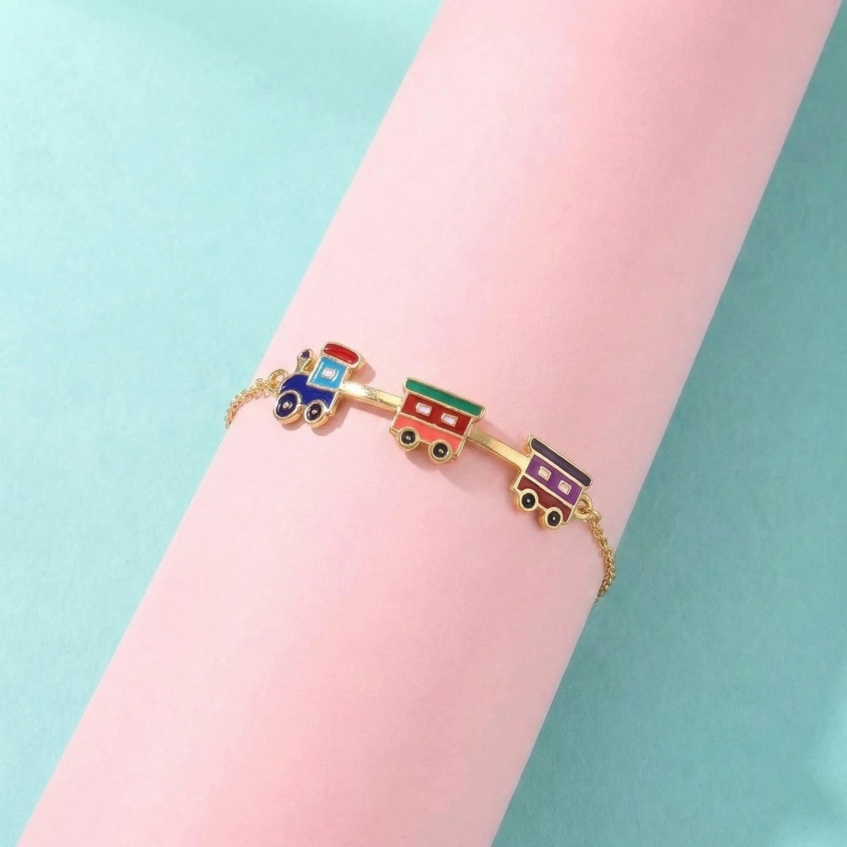 Tiny Train Adventure Bracelet | Tinyfacets | everyday tiny train adventure bracelet wear