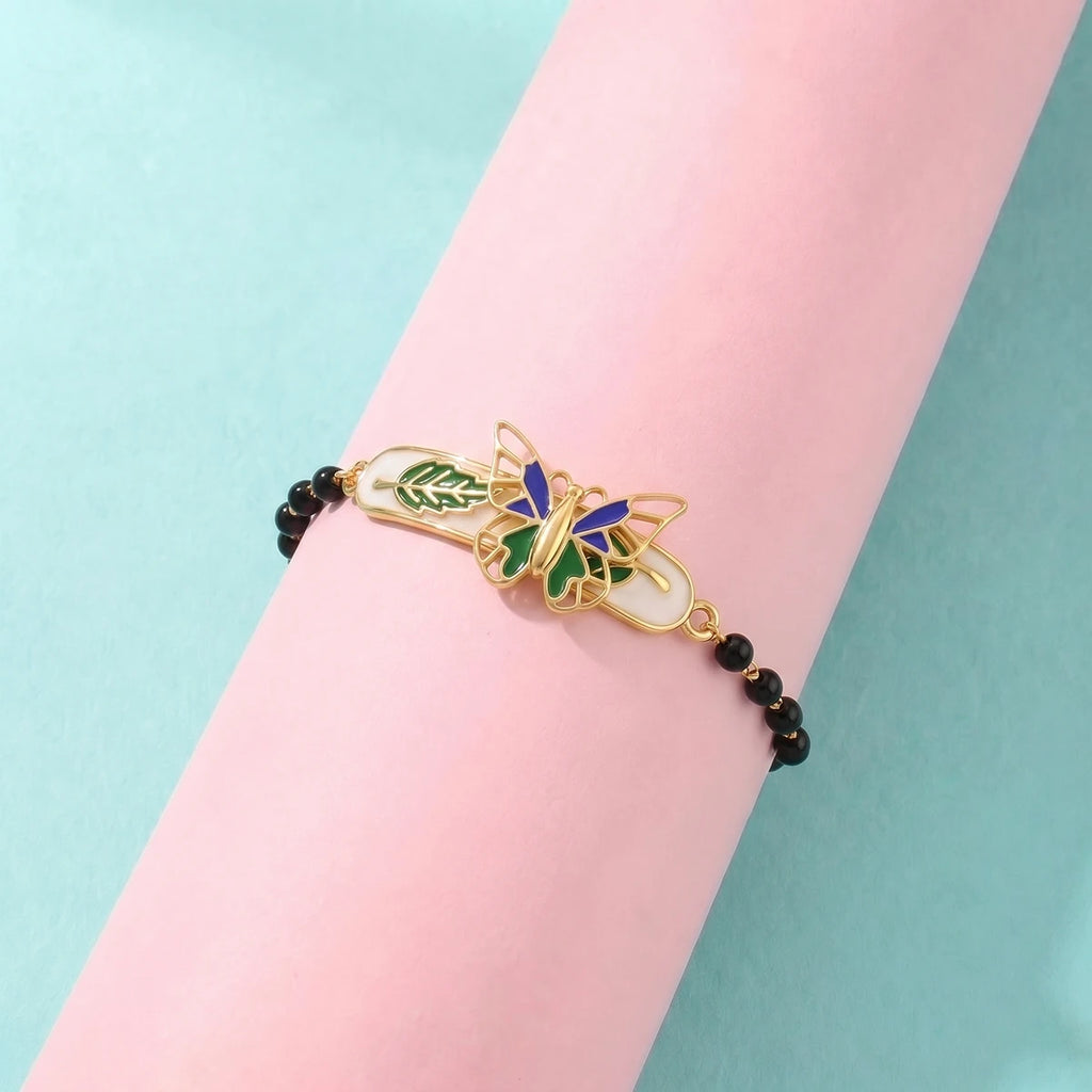 Tiny Wings Adventure - Kids Gold Bracelet | Tinyfacets | playful butterfly bracelet for kids
