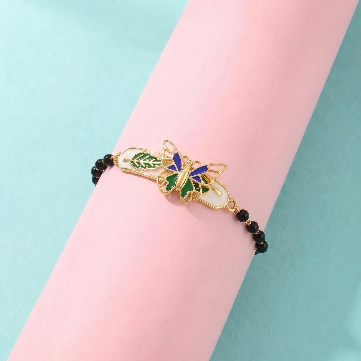 Tiny Wings Adventure - Kids Gold Bracelet | Tinyfacets | playful butterfly bracelet for kids