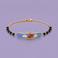 Cloud Hopper Helicopter - Kids Gold Bracelet | Tinyfacets | helicopter kids gold bracelet with black beads