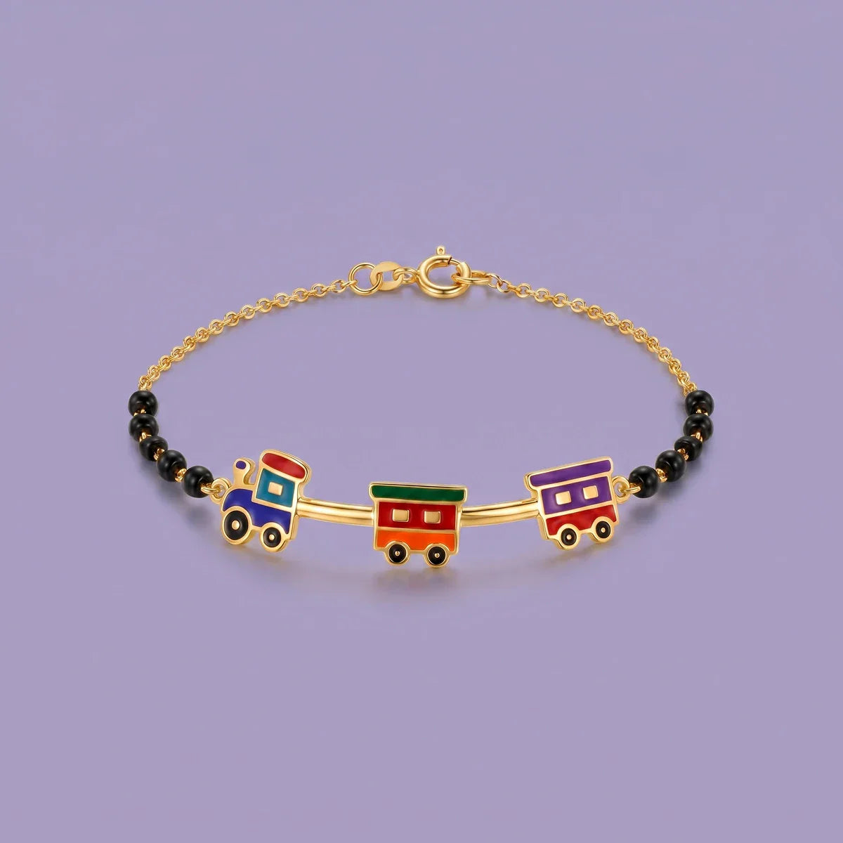 Train Adventure gold bracelet for kids by Tinyfacets