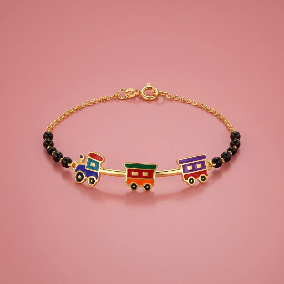 Train Adventure Gold Bracelet for Kids
