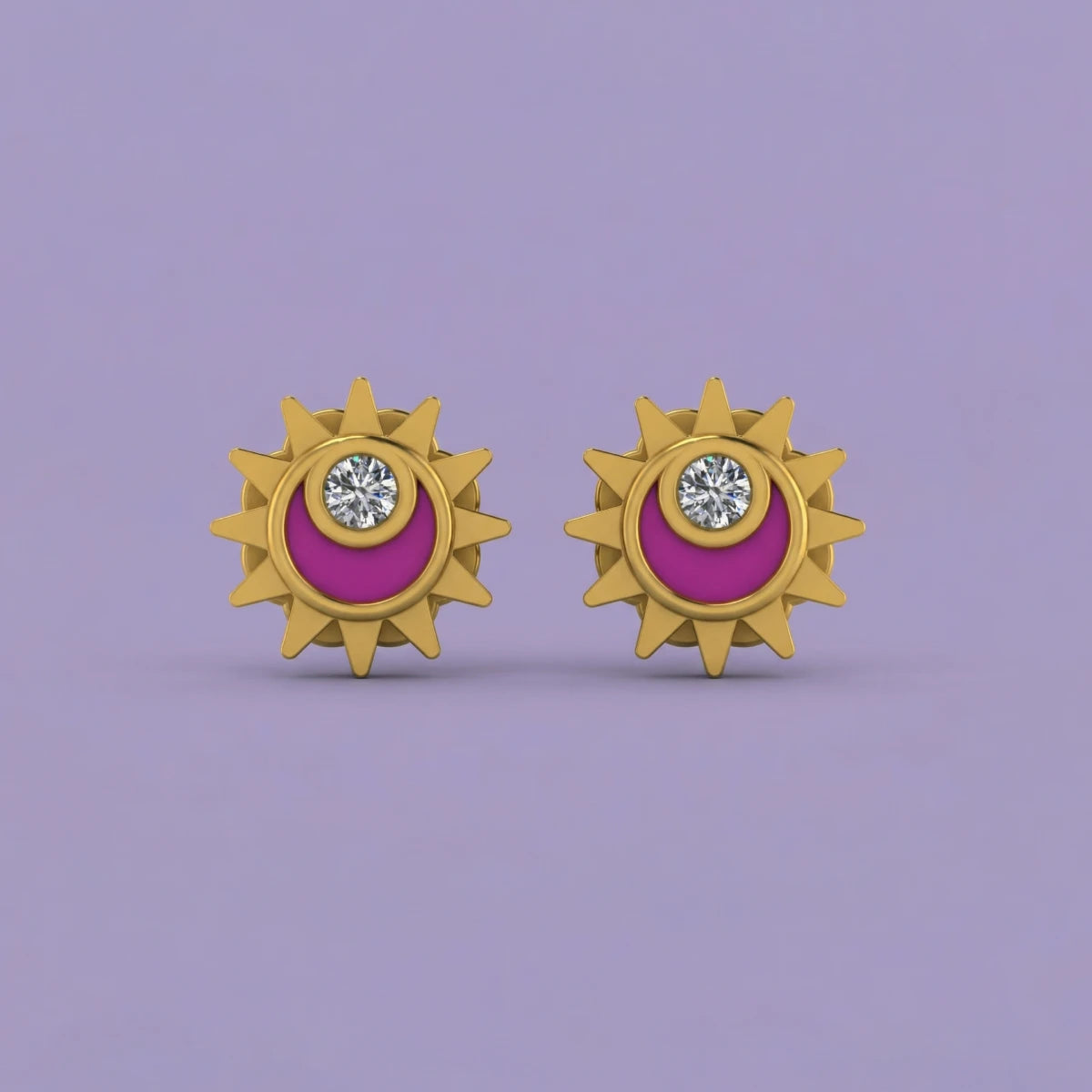 Sunshine Spark Gold Earrings | Tinyfacets | sunshine spark gold earrings