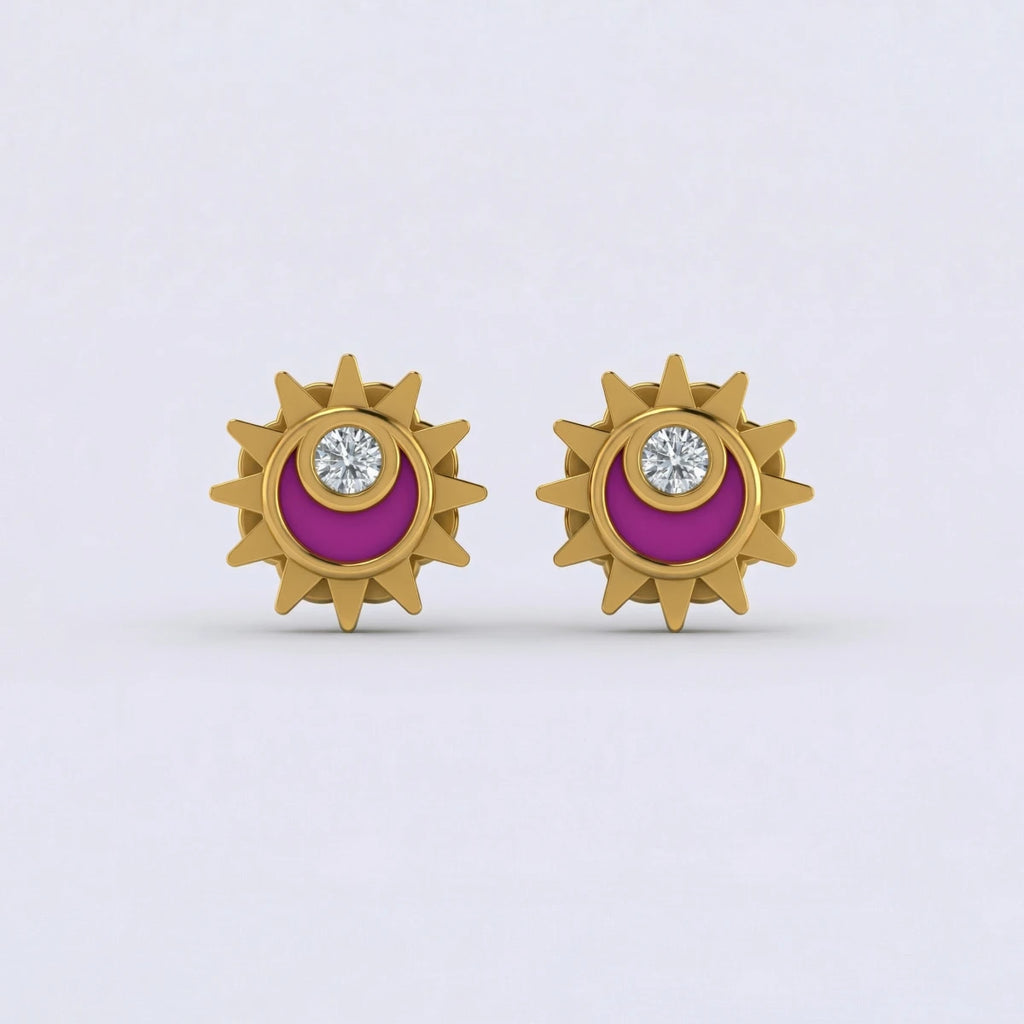 Sunshine Spark Gold Earrings | Tinyfacets | gold sunshine spark gold earrings jewelry