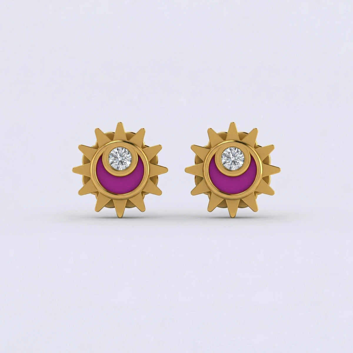 Sunshine Spark Gold Earrings | Tinyfacets | gold sunshine spark gold earrings jewelry