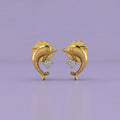 Dolphin Spark Gold Studs | Tinyfacets | dolphin spark gold studs