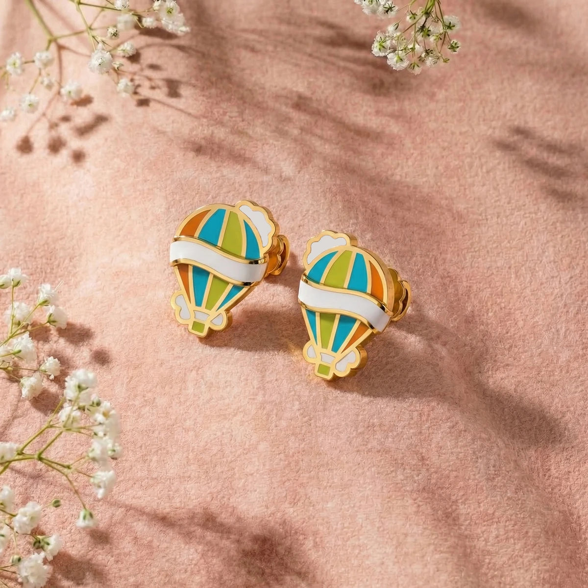 Sky Adventure Gold Studs | Tinyfacets | minimal sky adventure gold studs style