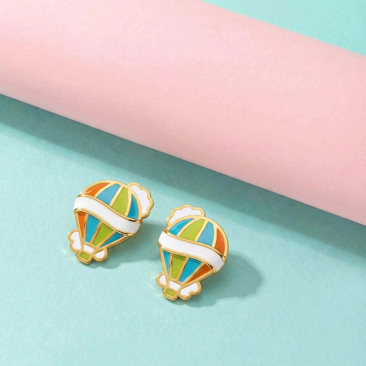 Sky Adventure Gold Studs | Tinyfacets | everyday sky adventure gold studs wear