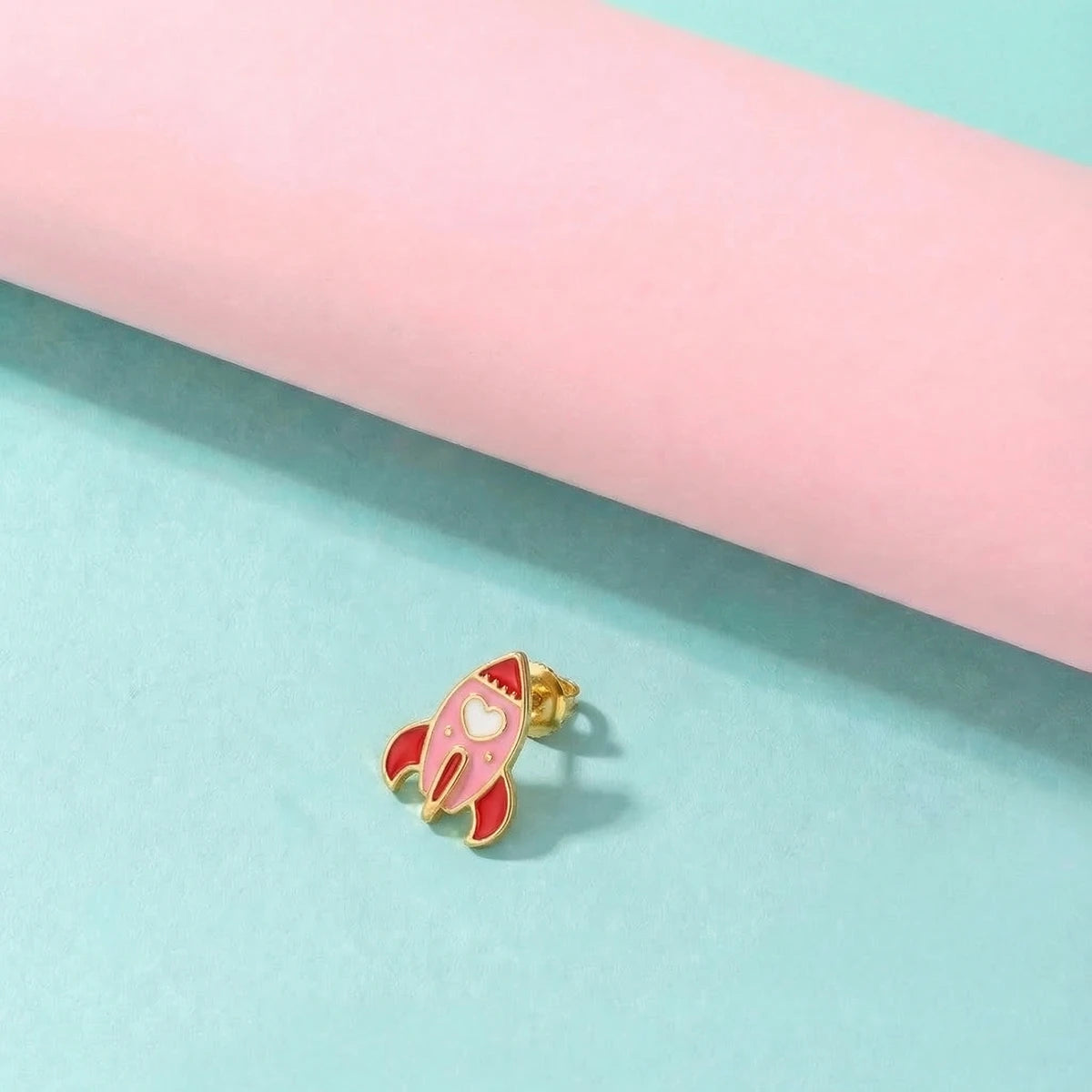 Little Space Rocket Kids Studs | Tinyfacets | everyday little space rocket kids studs wear