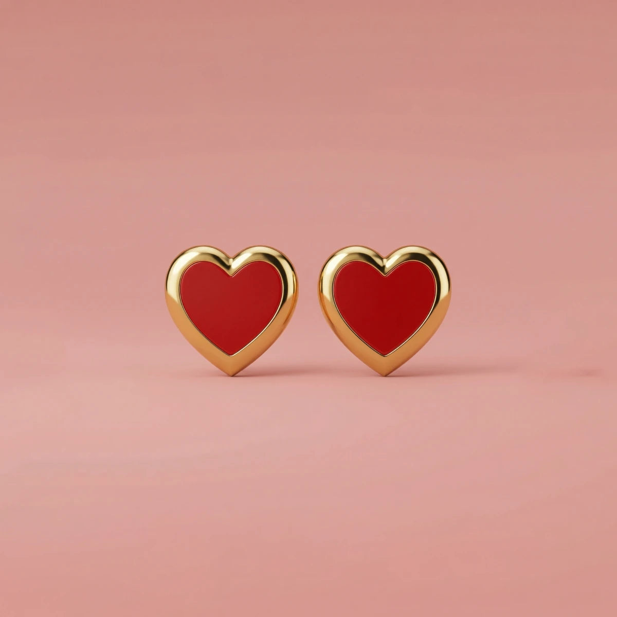 Little Love Heart Kids Gold Earrings | Tinyfacets | cute little love heart kids gold earrings design