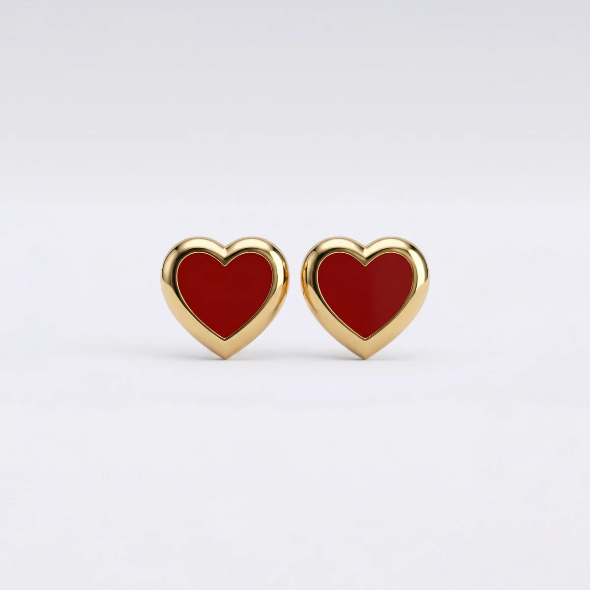 Little Love Heart Kids Gold Earrings | Tinyfacets | gold little love heart kids gold earrings jewelry