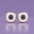 Everyday Protection Evil Eye Gold Stud Earrings | Tinyfacets | evil eye gold stud earrings