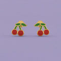 Cherry Pop Kids Gold Earrings | Tinyfacets | cherry pop kids gold earrings