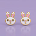 Bunny Bliss Gold Stud Earrings | Tinyfacets | bunny gold stud earrings cute
