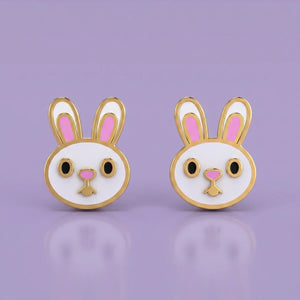 Bunny Bloom Stud Earrings in Gold