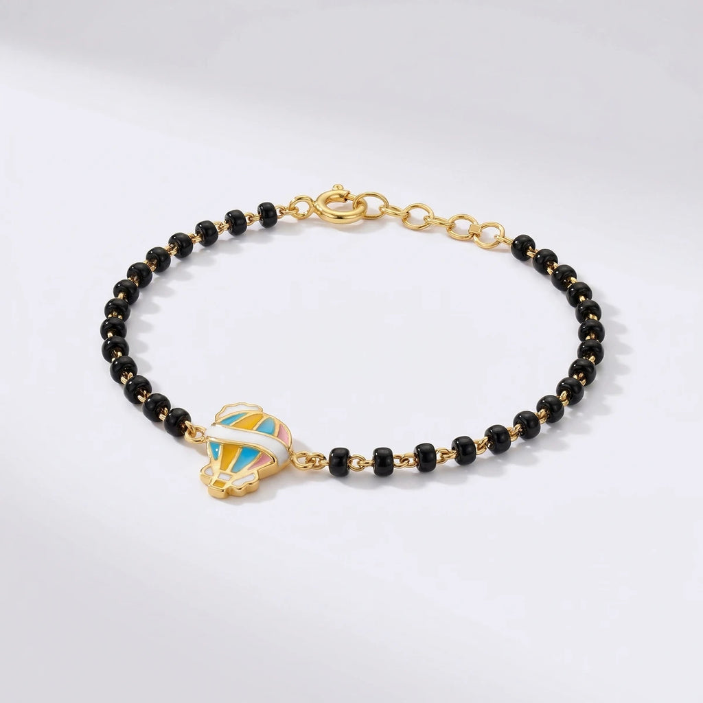 Hot Air Balloon Nazariya Bracelet | Tinyfacets | gold hot air balloon nazariya bracelet jewelry