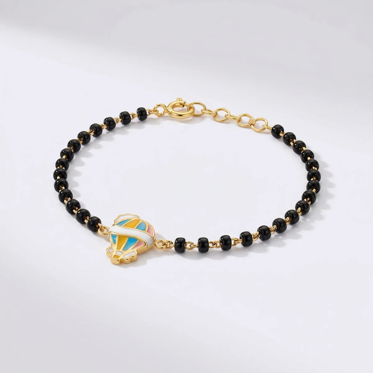 Hot Air Balloon Nazariya Bracelet | Tinyfacets | gold hot air balloon nazariya bracelet jewelry