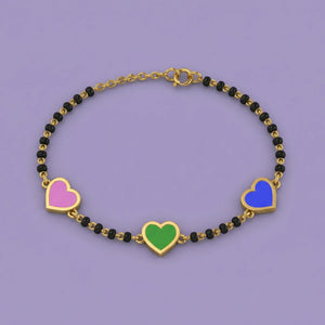 Three Little Hearts Gold Nazariya Bracelet