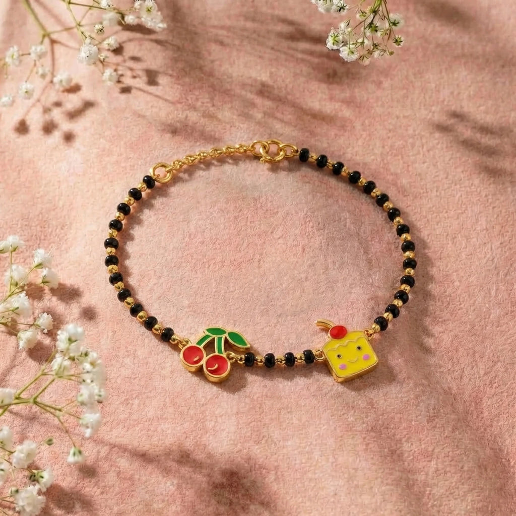 Cherry Cake Nazariya Bracelet | Tinyfacets | minimal cherry cake nazariya bracelet style