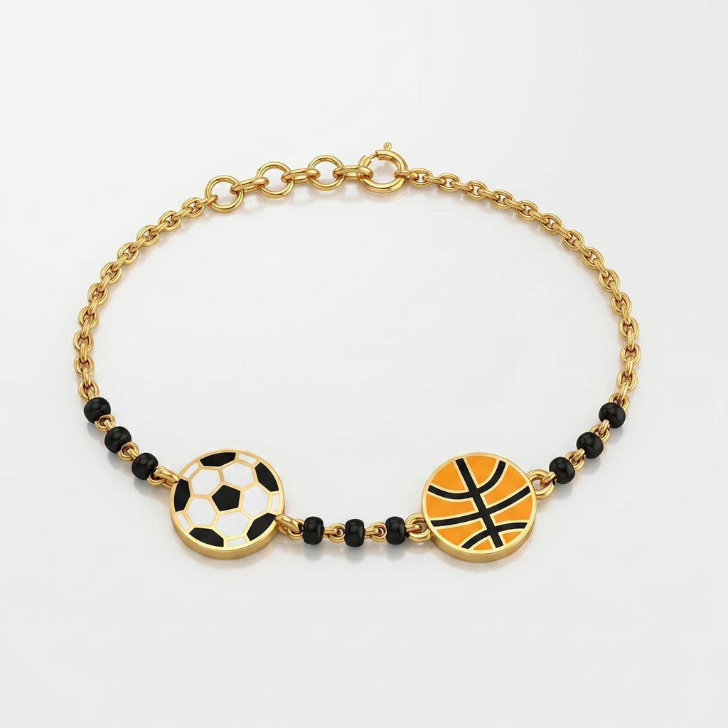 Little Champs Sports Nazariya Bracelet | Tinyfacets | sports nazariya bracelet kids gold