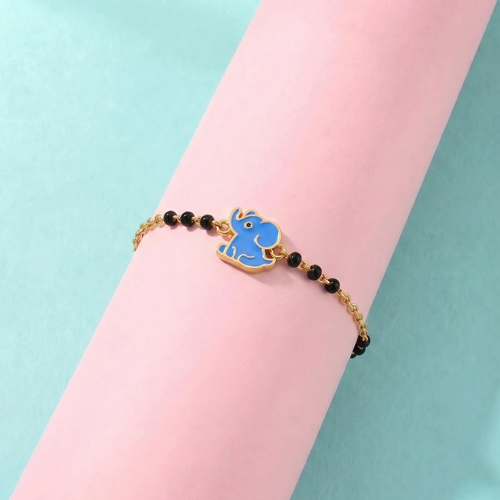 Tiny Blue Elephant Nazariya Bracelet | Tinyfacets | protective kids bracelet with elephant charm