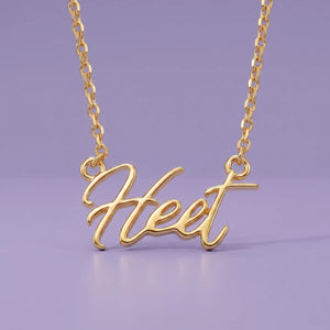 Elegant Script Name Pendant in Gold Finish
