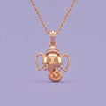Little Ganesha rose gold necklace with divine Ganpati pendant for kids