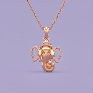 Little Ganesha Rose Gold Necklace