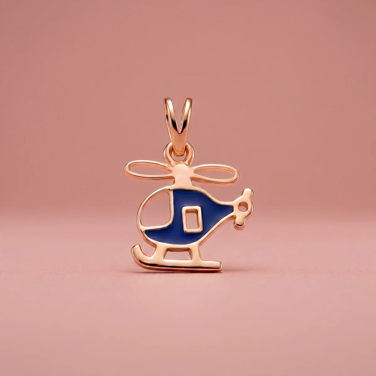 Little Sky Explorer - Helicopter Kids Gold Pendant