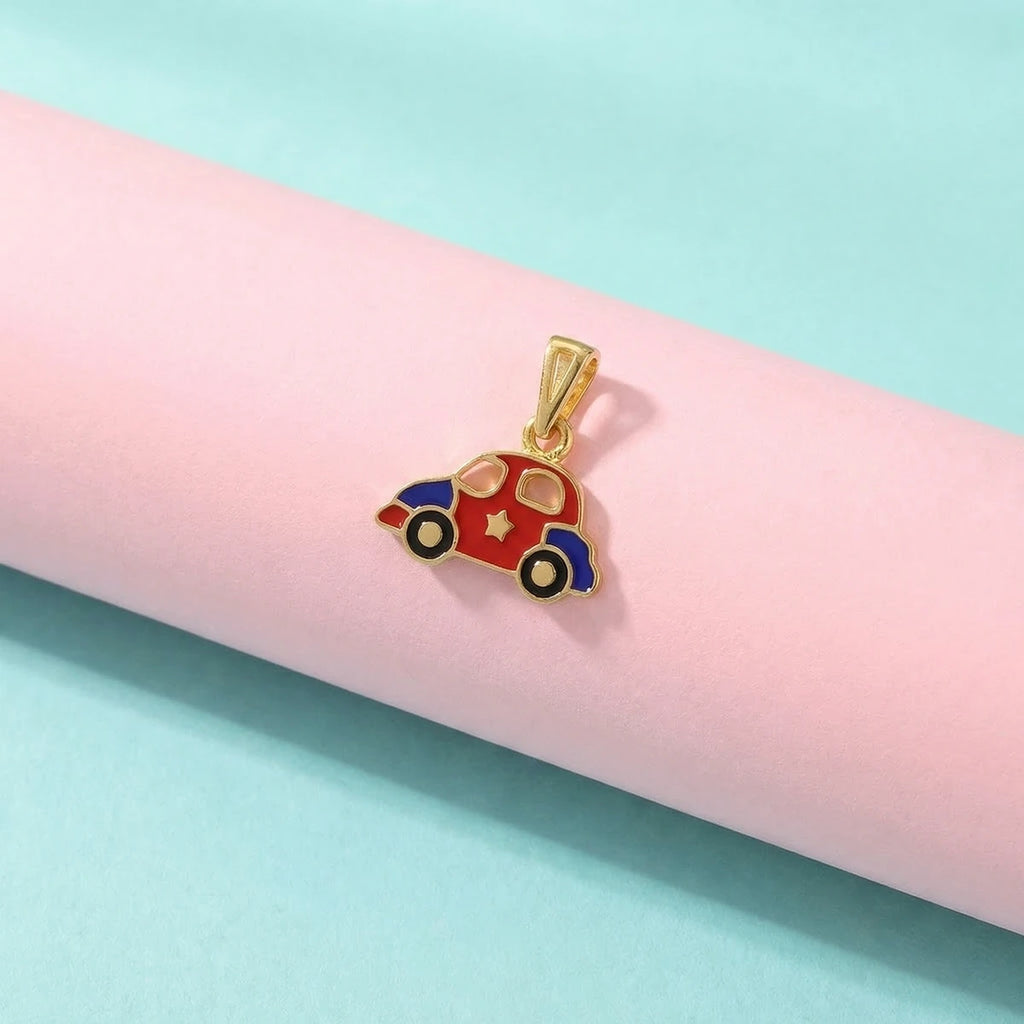 Little Roadster Kids Car Gold Pendant | Tinyfacets | kids gift jewellery