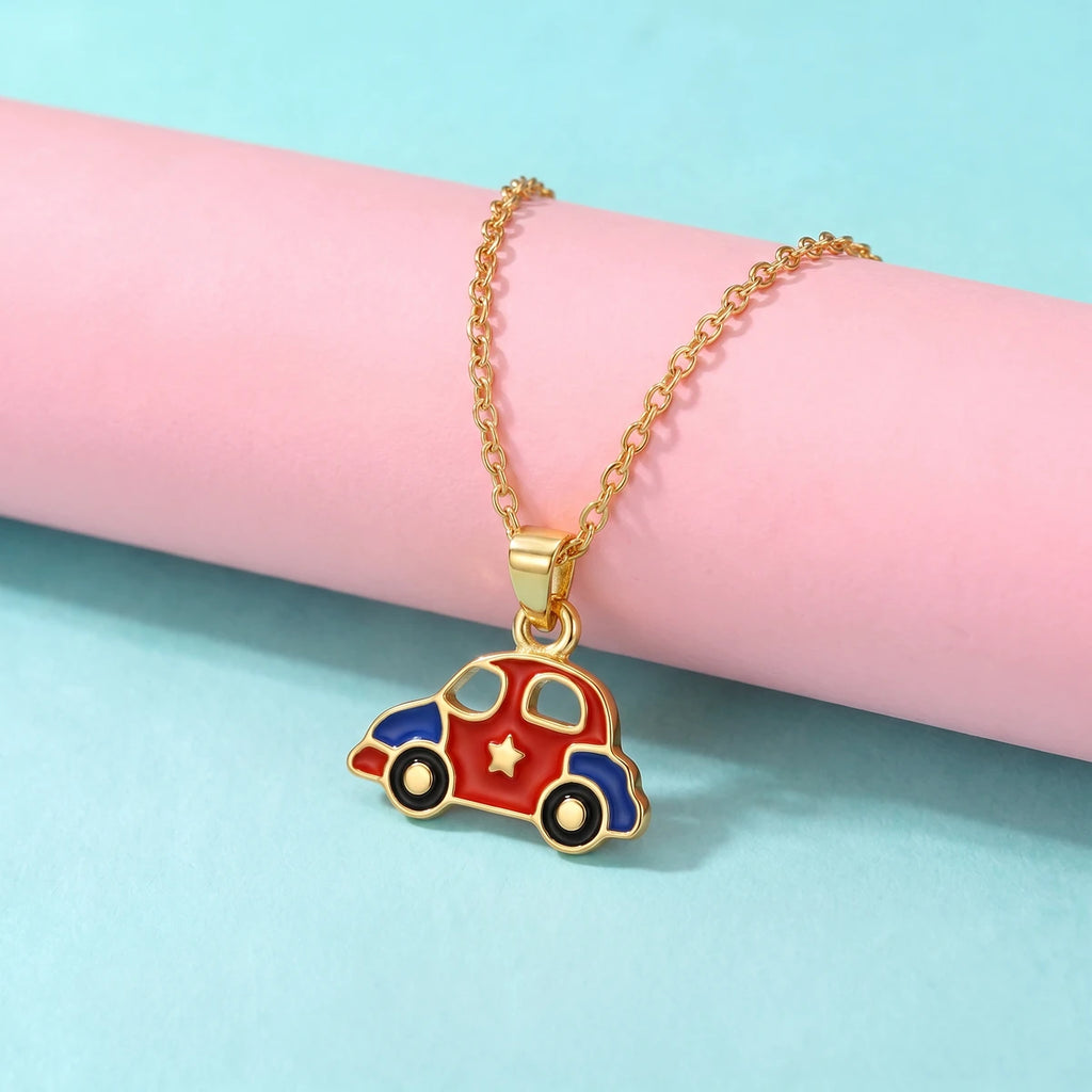 Mini Racer Gold Pendant For Boys