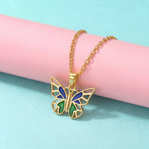 Butterfly Wings Gold Pendant