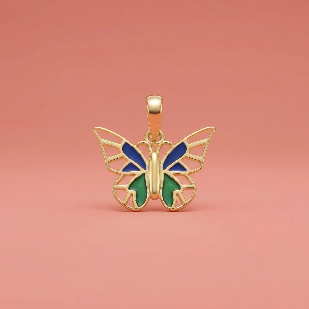 Twinkle Wings Butterfly Gold Pendant | Tinyfacets | cute twinkle wings butterfly gold pendant design