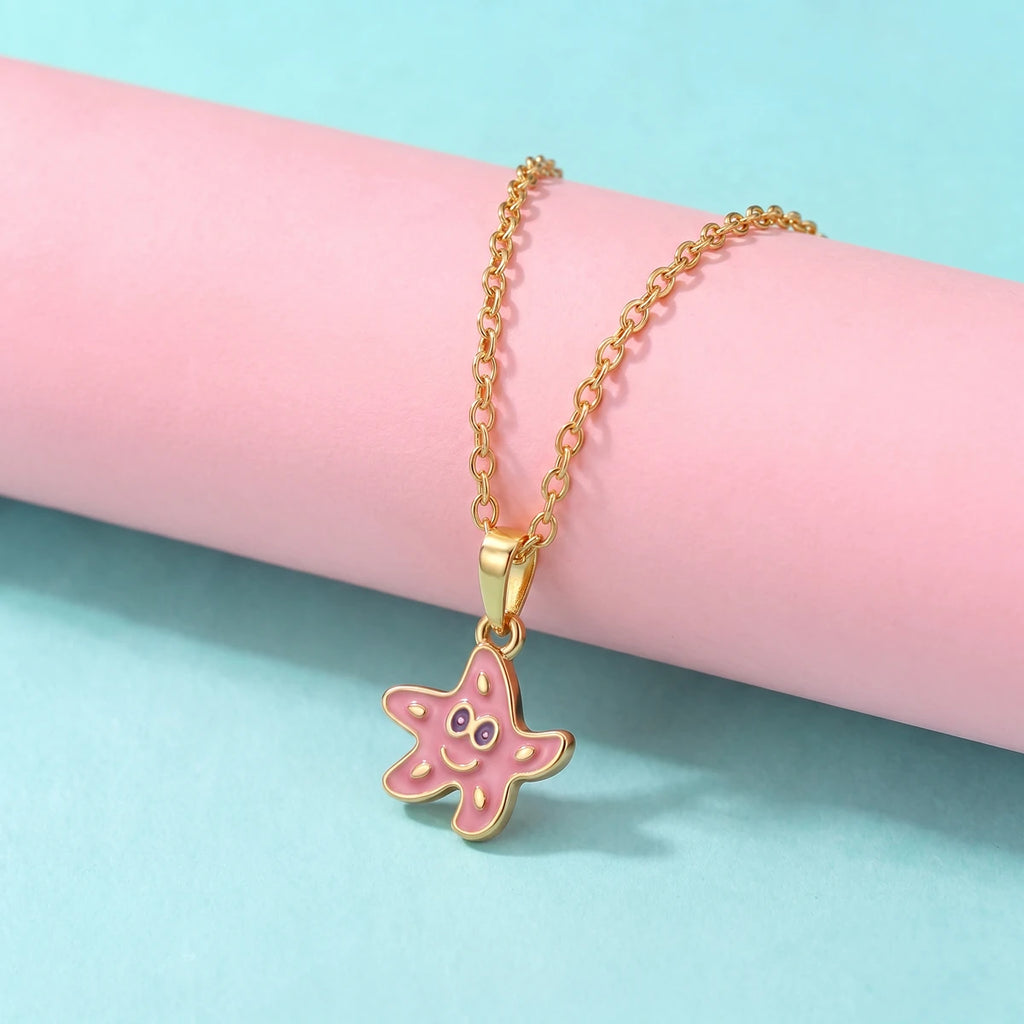 Happy Little Starfish Gold Pendant