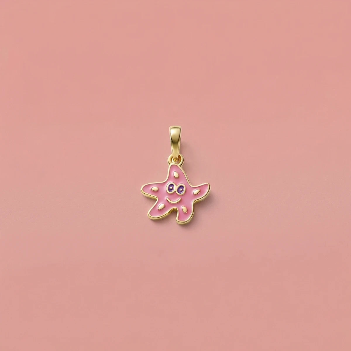 Little Ocean Friend Starfish Gold Pendant | Tinyfacets | cute little ocean friend starfish gold pendant design