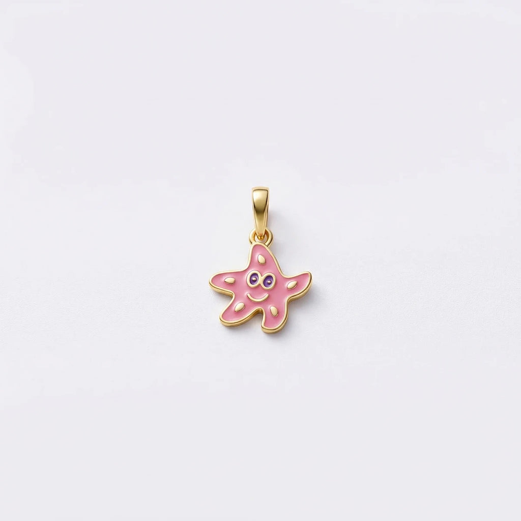 Little Ocean Friend Starfish Gold Pendant | Tinyfacets | gold little ocean friend starfish gold pendant jewelry