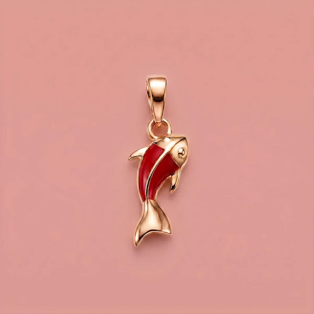 Little Ocean Fish-Kids Gold Pendant