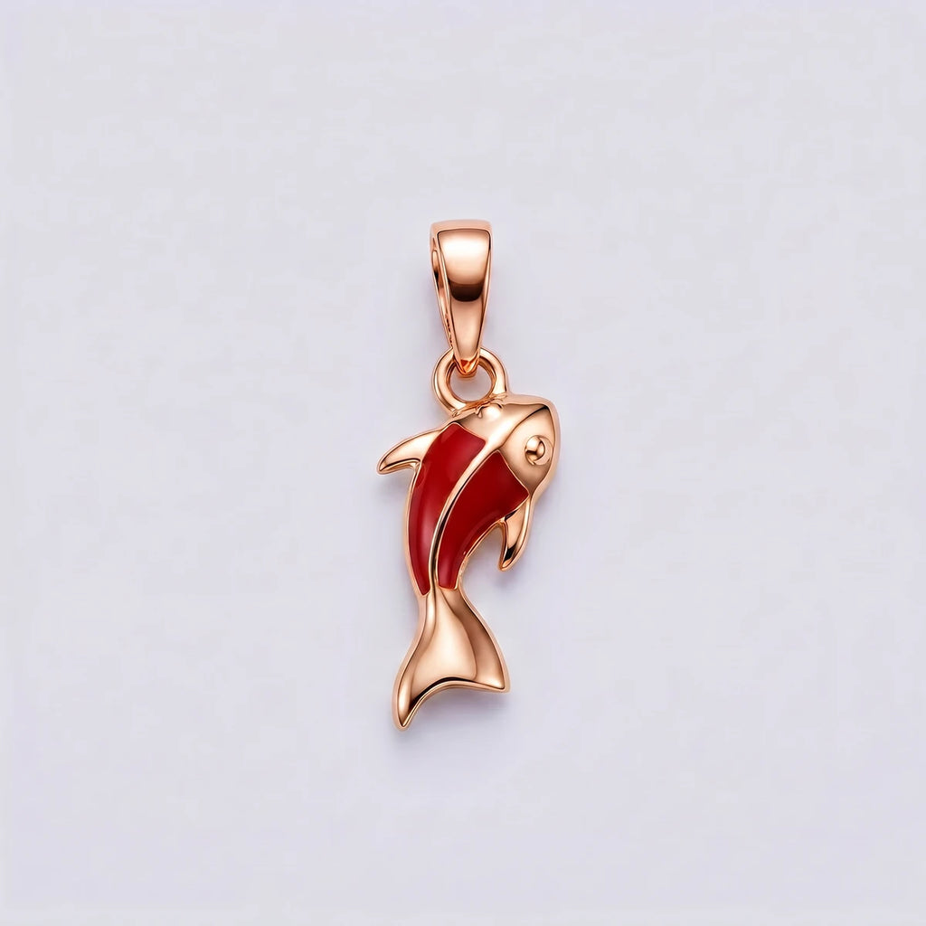 Little Ocean Fish-Kids Gold Pendant