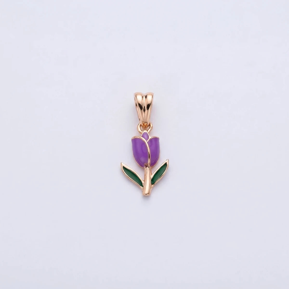 Little Tulip Bloom Gold Pendant | Tinyfacets | gold little tulip bloom gold pendant jewelry