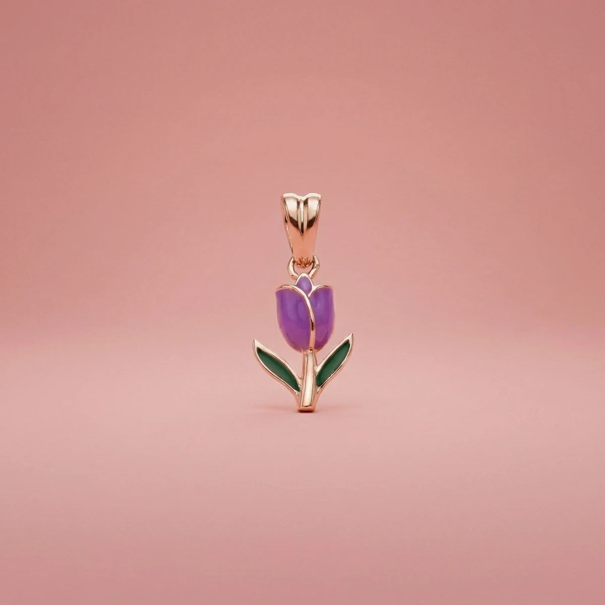 Little Tulip Bloom Gold Pendant | Tinyfacets | cute little tulip bloom gold pendant design