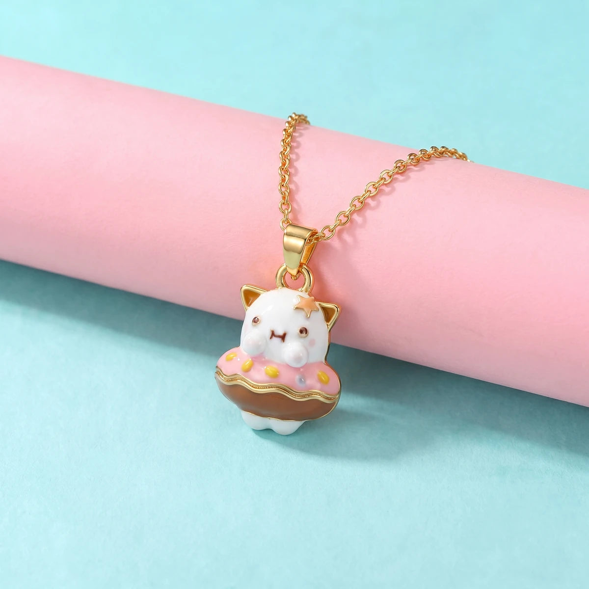 kitty's Sweet Treat Gold Pendant