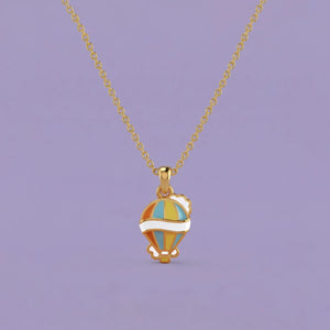 Sky Adventure Enamel Gold Pendant