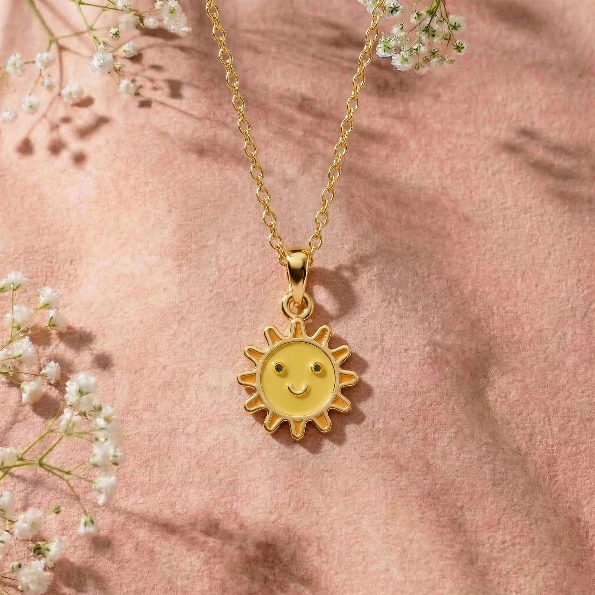 You Are My Sunshine Gold Pendant | Tinyfacets | minimal you are my sunshine gold pendant style
